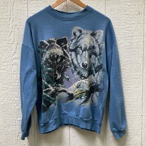 Vintage Sweatshirt Wolves